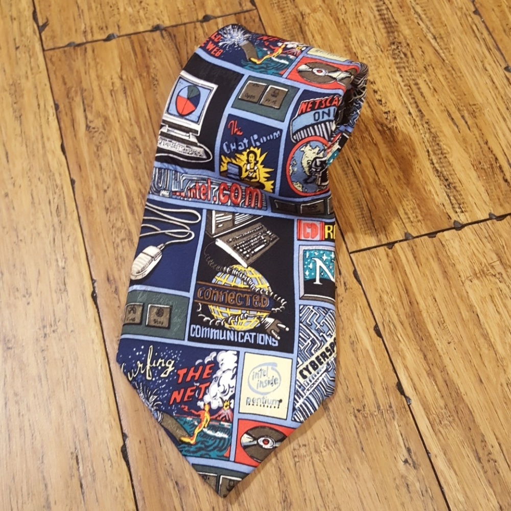 Vintage Nicole Miller 1996 internet tie